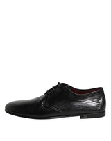 Dolce & Gabbana Black Leather Lace Up Derby Dress Formal Shoes
