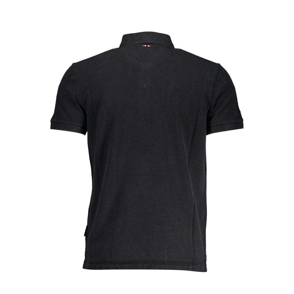 Napapijri Nero Cotton Men Polo Shirt