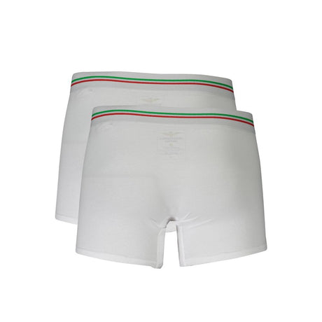 Aeronautica Militare White Cotton Men Boxer