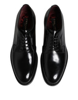 Dolce & Gabbana Black Leather Lace Up Derby Dress Formal Shoes