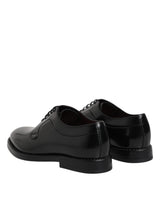 Dolce & Gabbana Black Leather Lace Up Derby Dress Formal Shoes