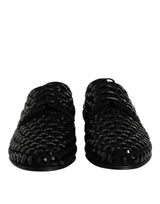 Dolce & Gabbana Black Suede Strass Derby Formal Shoes