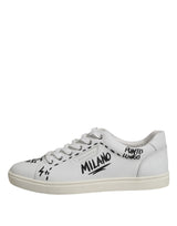 Dolce & Gabbana White London Calf Leather Men Sneakers Shoes
