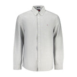 Tommy Hilfiger Grigio Cotton Men Shirt
