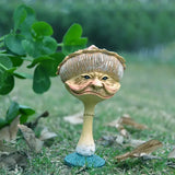Mushroom Goblin Statue - Miniature Resin Garden Decor
