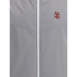 Brunello Cucinelli Gray Polyamide Sleveless Jacket