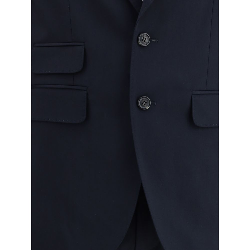 Dsquared² Black Fleece Wool Two-Piece Suit