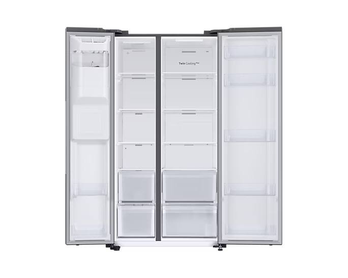 RÉFRIGÉRATEUR SAMSUNG RH69 ARMOIRE, 645L, E, TWIN COOLING PLUS, NO FROST, TECHNOLOGIE SPACE MAX, CONVERSION INTELLIGENTE, DOUBLE MACHINE À GLAÇONS AUTOMATIQUE, VITRINE DE BOISSONS, HxLxP 1,78x0,91x0,72, INOX