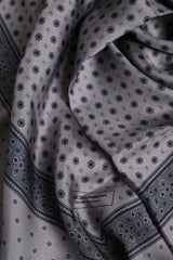 Dolce & Gabbana Gray Polka Dot Silk Square Men Foulard Scarf