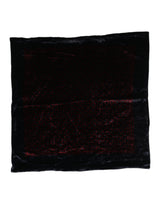 Dolce & Gabbana Black Red Viscose Square Men Foulard Scarf
