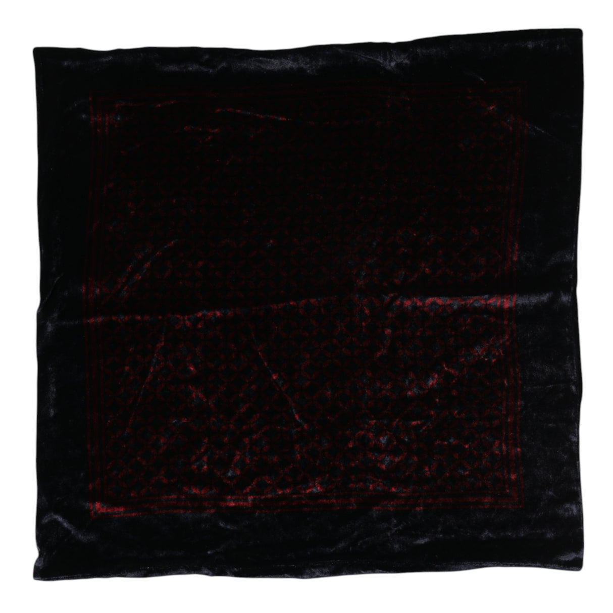 Dolce & Gabbana Black Red Viscose Square Men Foulard Scarf