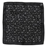 Dolce & Gabbana Black White Printed Square Men Foulard Scarf