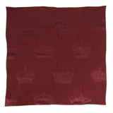 Dolce & Gabbana Maroon Silk Crown Square Men Foulard Scarf