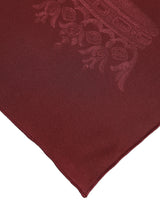 Dolce & Gabbana Maroon Silk Crown Square Men Foulard Scarf