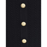 Balmain Gold Viscose Midi Skirt