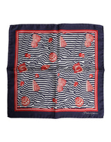 Dolce & Gabbana Multicolor Seashells Square Men Foulard Scarf