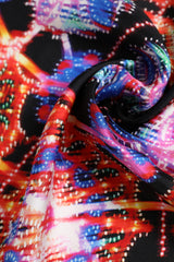 Dolce & Gabbana Black Multicolor Print Square Foulard Scarf