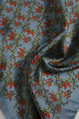 Dolce & Gabbana Gray Chilis Silk Square Men Foulard Scarf