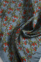 Dolce & Gabbana Gray Chilis Silk Square Men Foulard Scarf