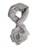 Dolce & Gabbana Gray DG Crown Neck Warmer Wrap Shawl Scarf