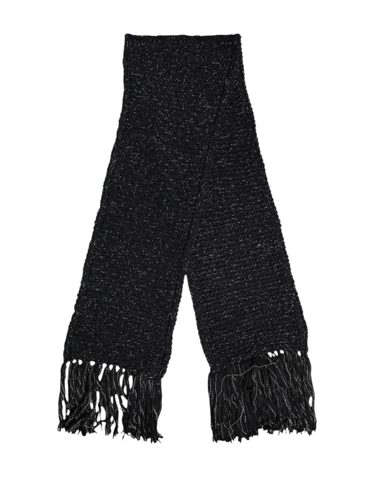 Dolce & Gabbana Black Cashmere Neck Warmer Wrap Shawl Scarf
