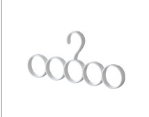Minimalist Scarf Hanger with 5 Rings for Storage