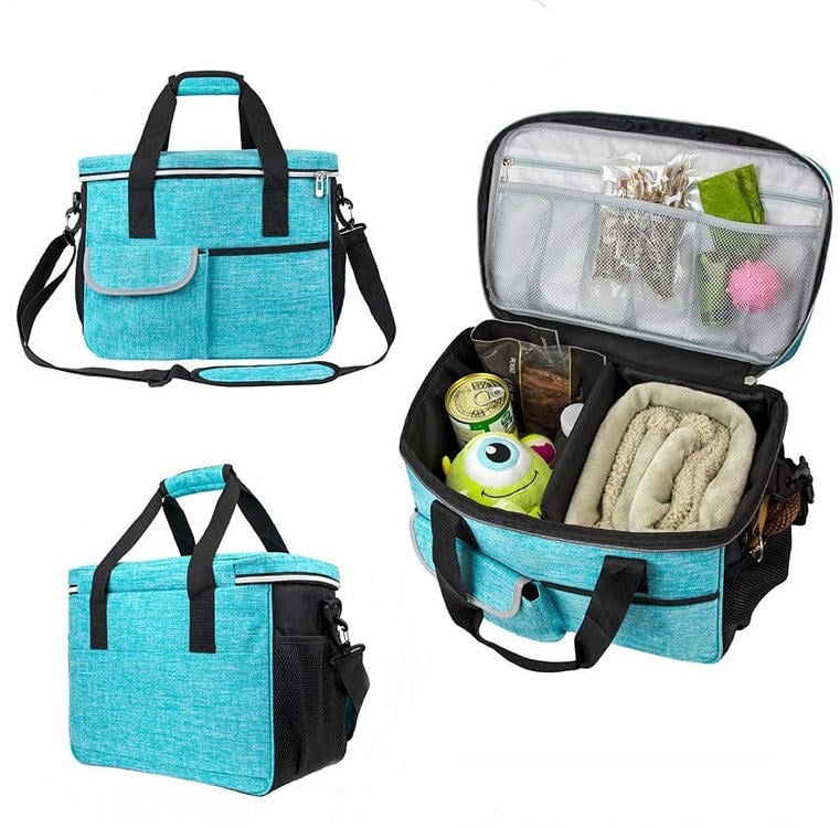 Portable Pet Travel Lunch Bag with Foldable Bowl