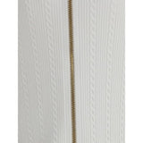 Balmain White Viscose Midi Skirt