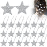 MTLEE 20 Pieces Star Rhinestone Hair Pins Bling Hair Clips Crystal Wedding Hair Clips for Brides Glitter Star for Girl Women Hair Accessories(Silver)