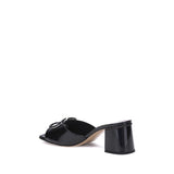 Valentino Garavani Black Calf Leather Bos Taurus Flat Sandals