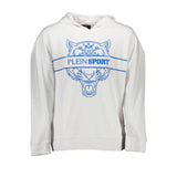 Plein Sport White Cotton Men's Hooded Sweatshirt