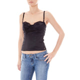 John Galliano Black Elastane Women's Intimate Top
