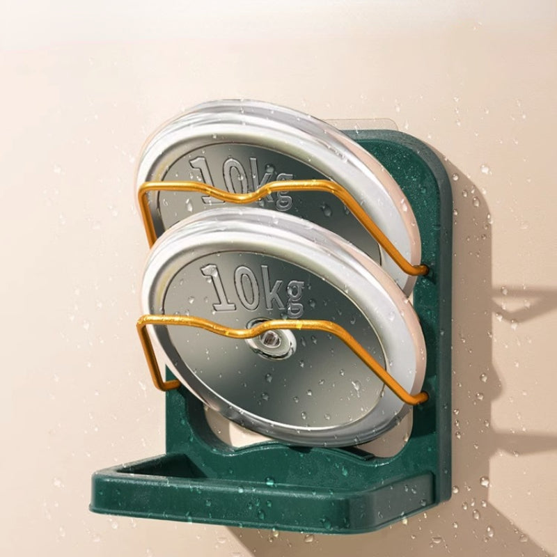 Wall-Mounted Pot Cover Rack and Cutting Board Storage