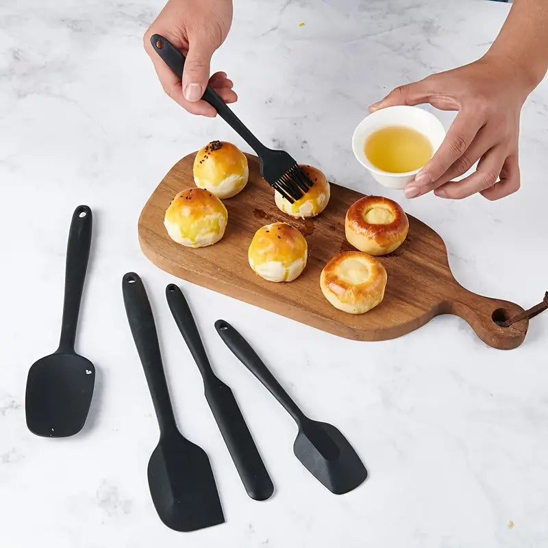 Silicone Spatula Set - 6 Heat Resistant Kitchen Tools