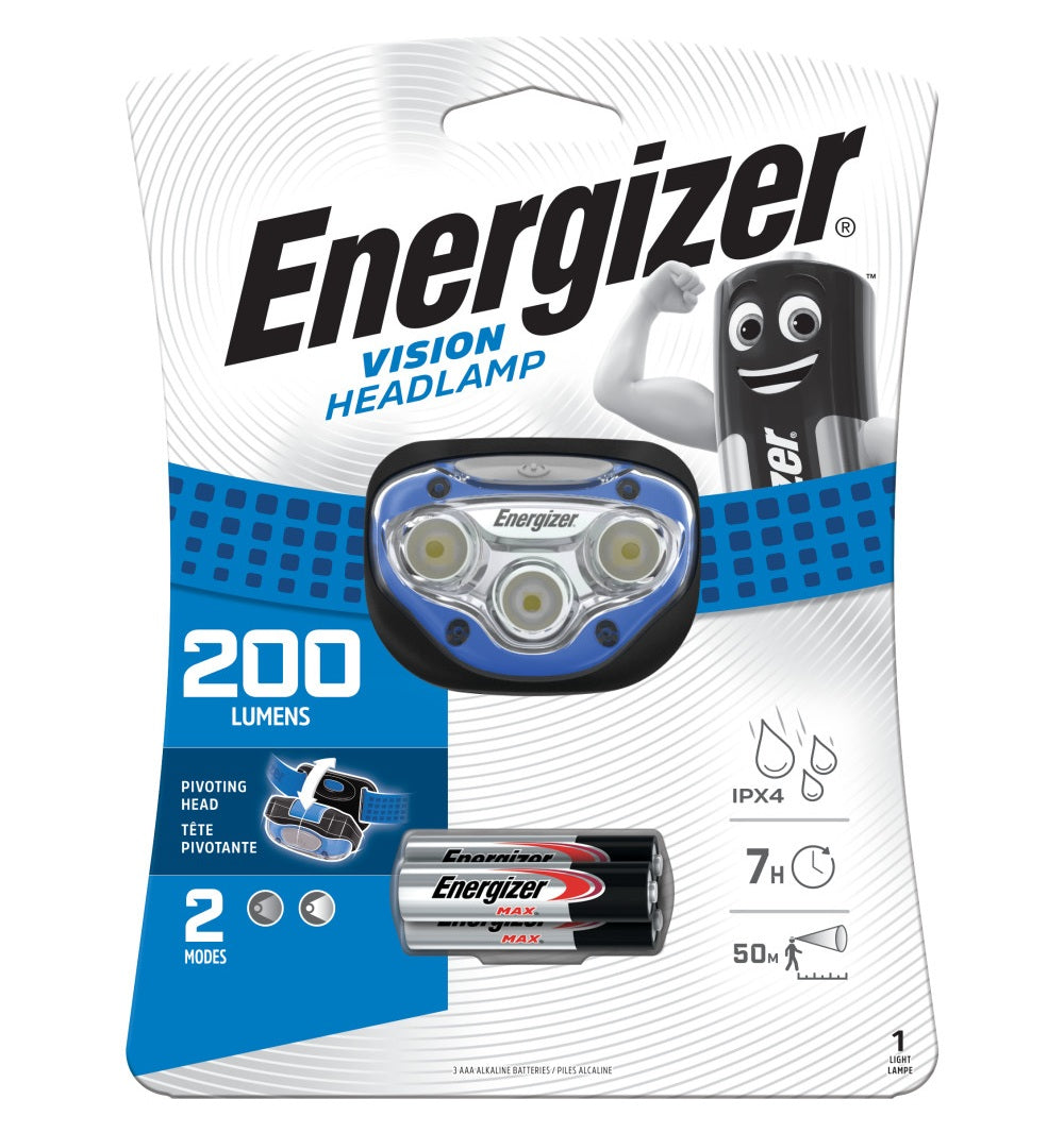 Energizer Light Headlight 200 Lumens & 7 Hrs (3xAAA) Vision