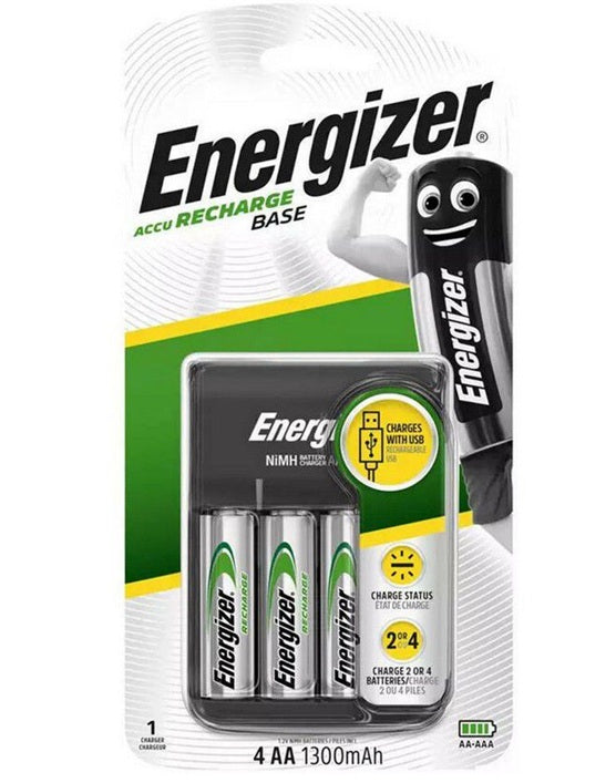 Energizer Charger for AA/AAA Rechargeable Batteries Includes 4x 1300 AA Batteries