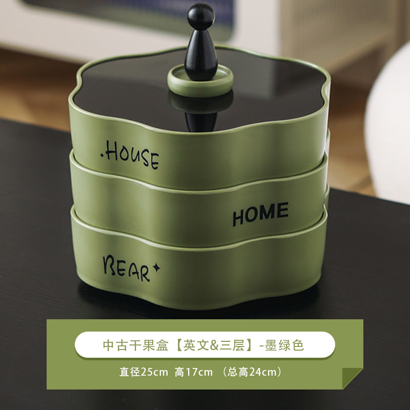 Elegant Multi-Layer Rotating Snack Organizer Tray
