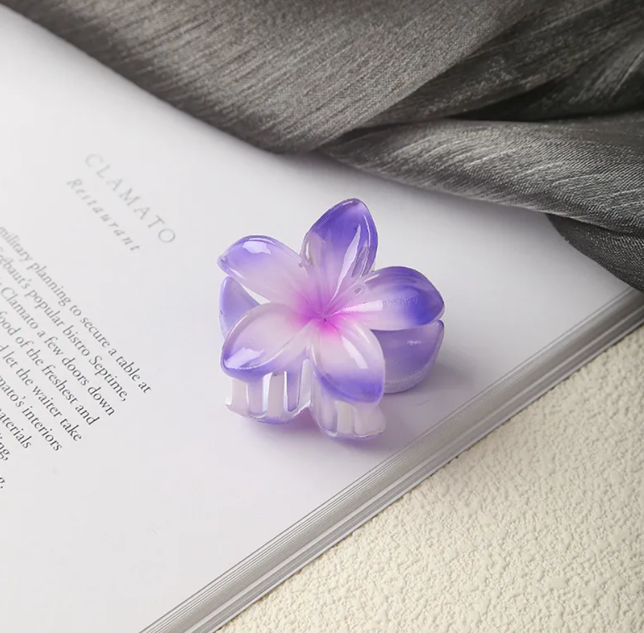Mini Plumeria Claw Hair Clip