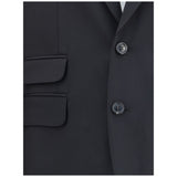Dsquared² Black Fleece Wool Two-Piece Suit
