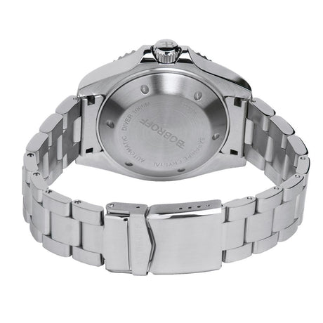 Bobroff Gray Stainless Steel Dress Watch