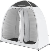 EighteenTek Shower Tent Changing Room 2 Rooms Outdoor Pop Up Camping Portable Privacy Dressing Shelter 83"x43"x80"H