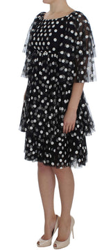 Dolce & Gabbana Elegant Polka Dotted Ruffled Dress