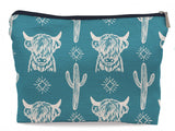 Lacosu Western Makeup BagWestern Gifts For WomenCow Makeup BagCowgirl StuffWestern Stuff For WomenWestern GiftsCowgirl Gifts(COW E)