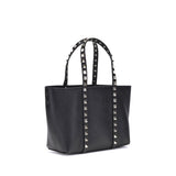 Valentino Garavani Black Calf Leather Bos Taurus Shoulder Bag