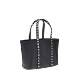 Valentino Garavani Black Calf Leather Bos Taurus Shoulder Bag