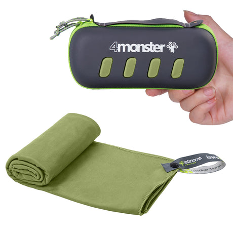 4Monster Microfiber Towel Travel Towel Camping TowelLarge Size 26.7 x 55.1¡± Fast Drying Soft Light WeightSuitable for Gym Beach Swimming Backpacking and More