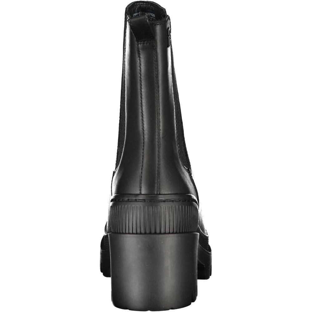 Tommy Hilfiger Black Leather Women's Boot
