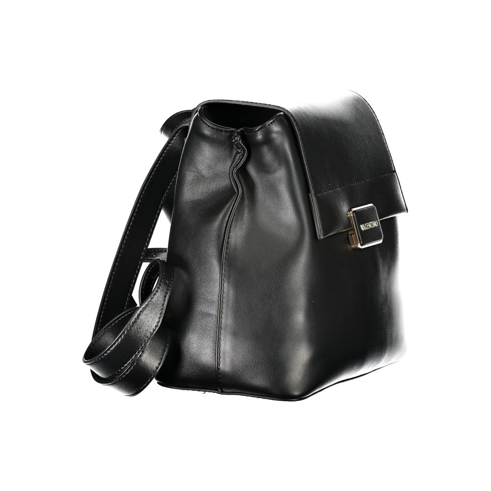 Mario Valentino Black Polyurethane Women Backpack