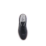 Valentino Garavani Black Calf Leather Bos Taurus Low Top Sneakers