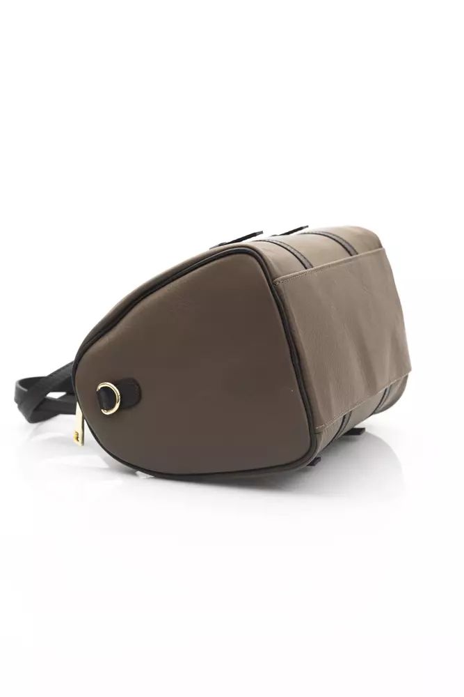 La Martina Brown Calfskin Messenger Bag